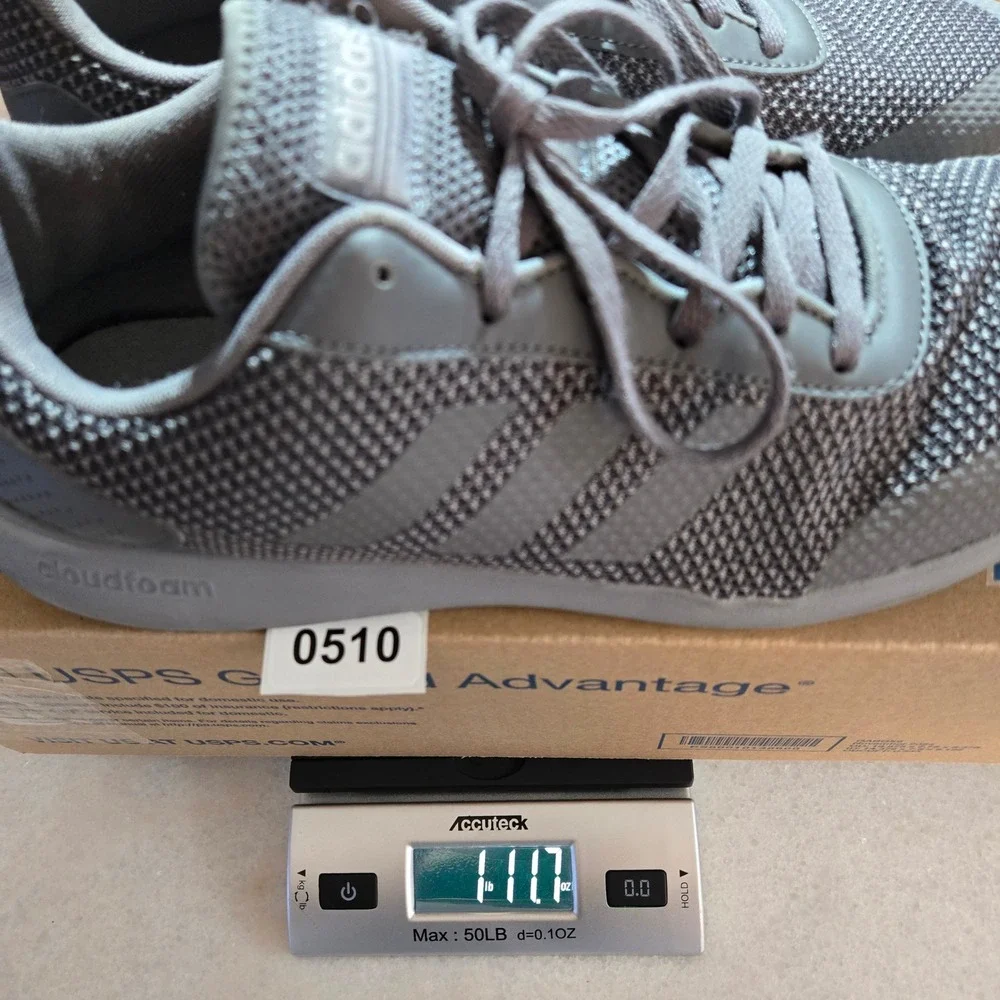 Adidas Cloudfoam Men's Versatile Grey Mesh Running Sneakers ART DB1454 Size 10.5